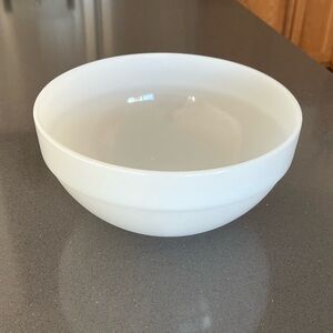 Vintage Anchor Hocking Fire King Ware #8 White Bowl Made in USA